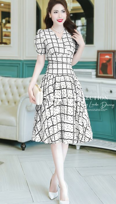 POLKA CHIC – CHECKED ELEGANCE IN BLACK & WHITE | MDU3970