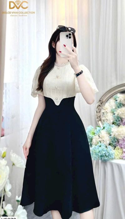 NOIR ÉLÉGANT – VINTAGE CHARM, MODERN WAIST | V5370