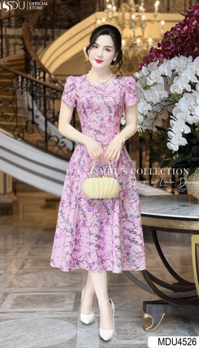 FLEUR FLORALE – ELEGANT BLOOM IN SOFT PINK | MDU4526