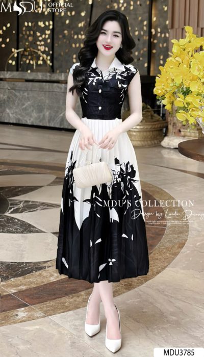 NOIR ET BLANC – A Bold Elegance In Every Fold | MDU3785