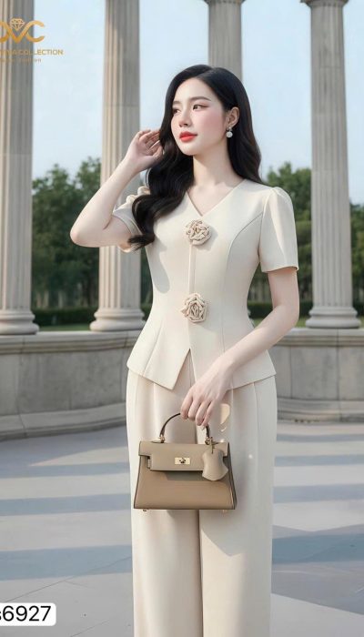✨ SOFT SERENITY – CHIC SHORT-SLEEVE WIDE-LEG SET | DS6927