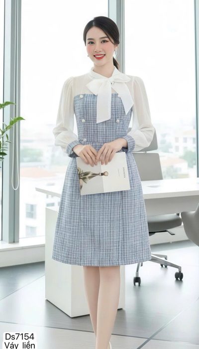 DS7154 – “Blue Serenity” 💙 | Elegant & Sweet Like the Morning Breeze