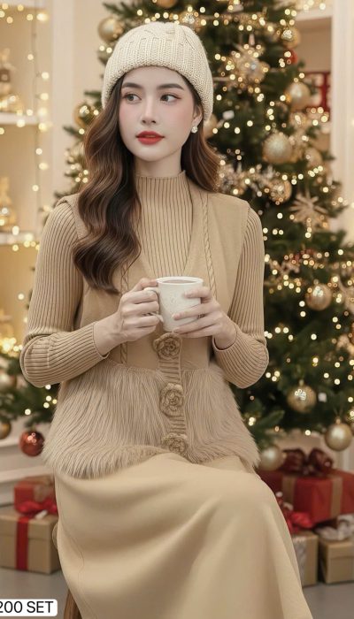 ✨ WINTER CHIC SET – CREAM ELEGANCE IN EVERY DETAIL | DS7200