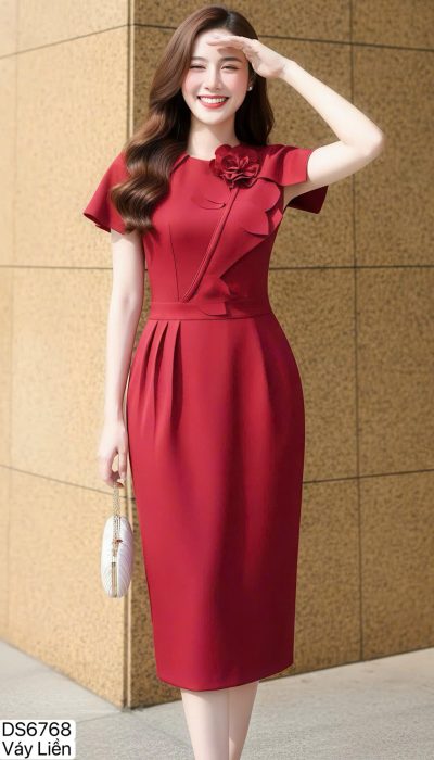 DS6768 – LADY IN RED | Deep Red Power Elegance 🌹✨