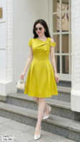 The Citrine Radiance Silk Symphony Gown - DS8272