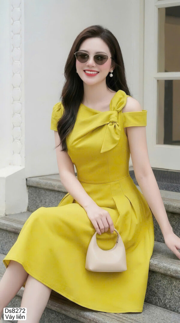 The Citrine Radiance Silk Symphony Gown - DS8272