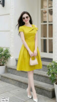 The Citrine Radiance Silk Symphony Gown - DS8272