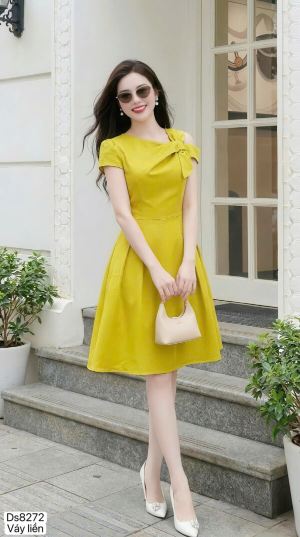 The Citrine Radiance Silk Symphony Gown - DS8272