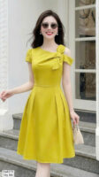 The Citrine Radiance Silk Symphony Gown - DS8272