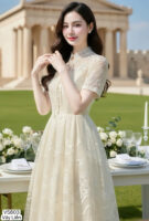 The Ethereal Vintage Lace Symphony Gown - V5803