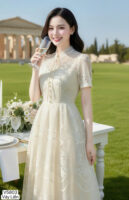 The Ethereal Vintage Lace Symphony Gown - V5803
