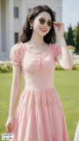 Product Name The Ethereal Embroidered Cotton Eyelet Symphony Gown - DS8287