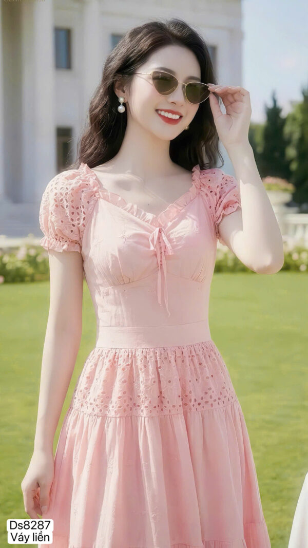Product Name The Ethereal Embroidered Cotton Eyelet Symphony Gown - DS8287