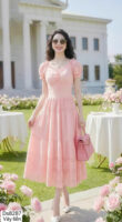 Product Name The Ethereal Embroidered Cotton Eyelet Symphony Gown - DS8287