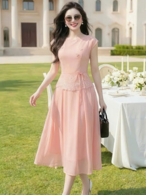The Ethereal Rose Silk Enchantment Gown - DS8101