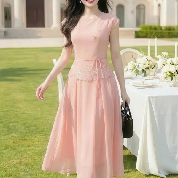 The Ethereal Rose Silk Enchantment Gown - DS8101